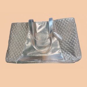 Rose gold chrome tote bag